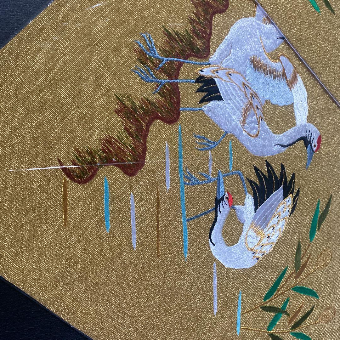 お仏具打敷　200代　芦に鶴　サイズ約大幅90×54cm