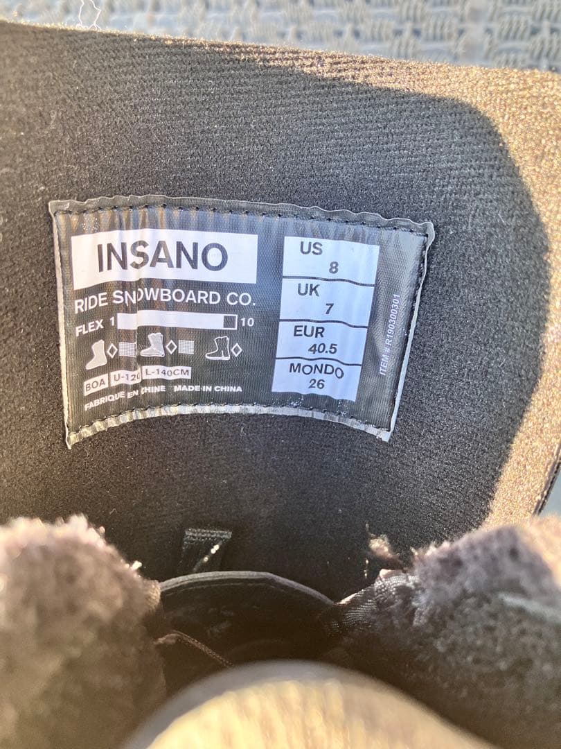 INSANO ブラック スノーボードブーツ 26cm