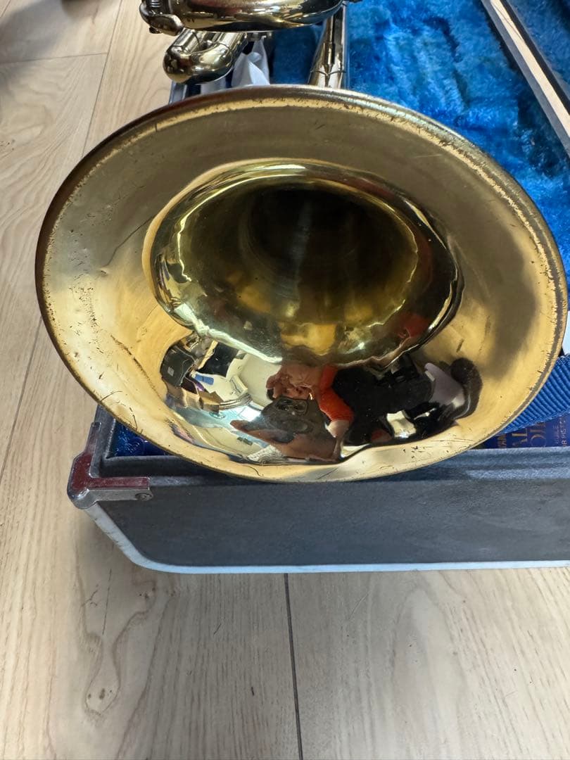 0413-3 カワイのゴールドトランペット　　B&S kawai製マウスピース付