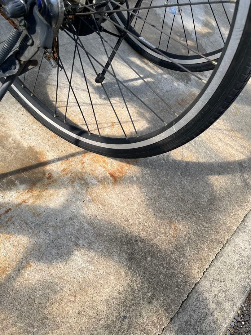 ブリヂストン　青色 スチールフレーム 自転車 前面バスケット付き　24インチ