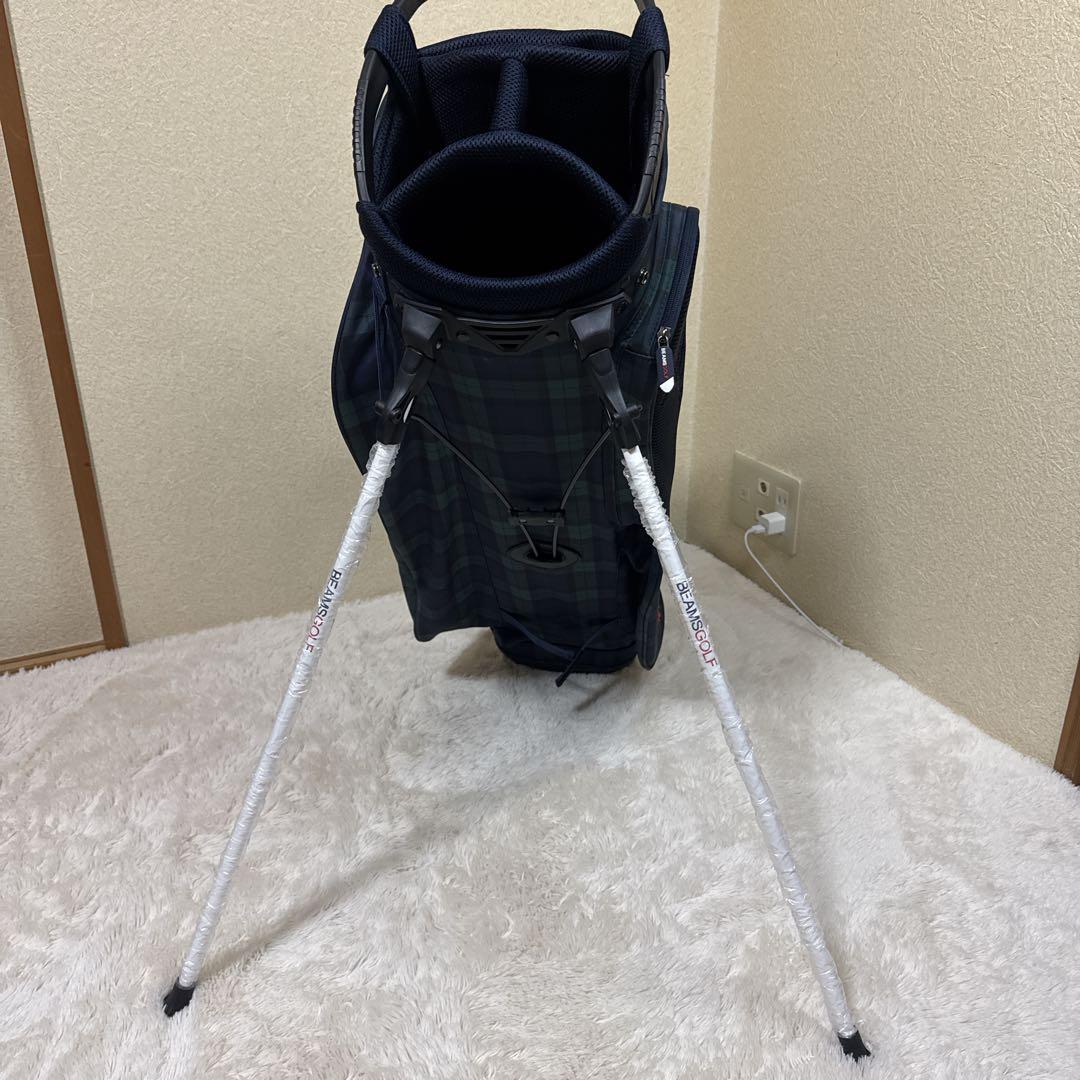 【新品】BEAMS GOLF NEW キャディバッグ ブラックウォッチ　スタンド