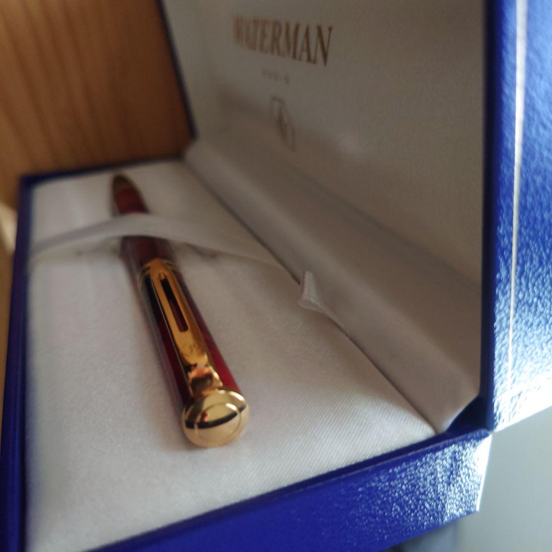 希少　WATERMAN シャープペン　赤　マーブル 専用ケース付き