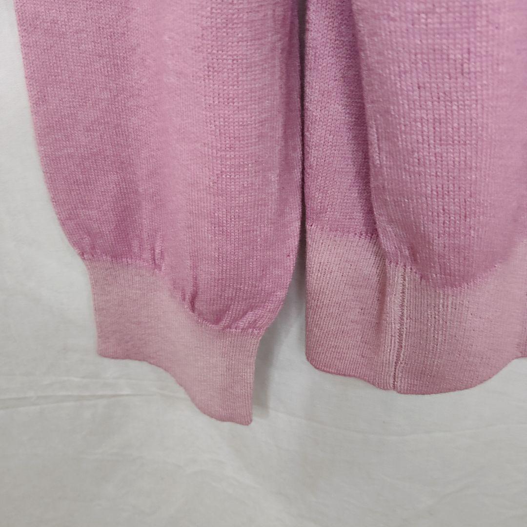 良品極上肌触り春色オールカシミヤランバンスポーツ メンズゴルフセーター