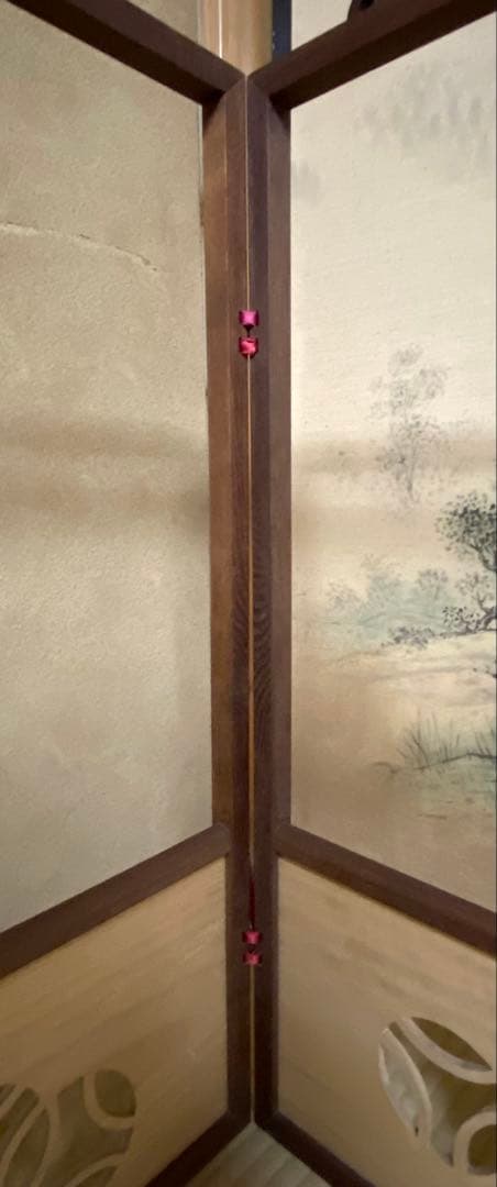 茶道具　風炉先屏風　ツボツボ　美品