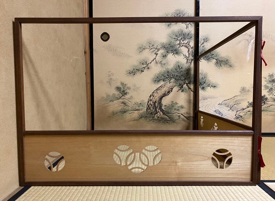 茶道具　風炉先屏風　ツボツボ　美品