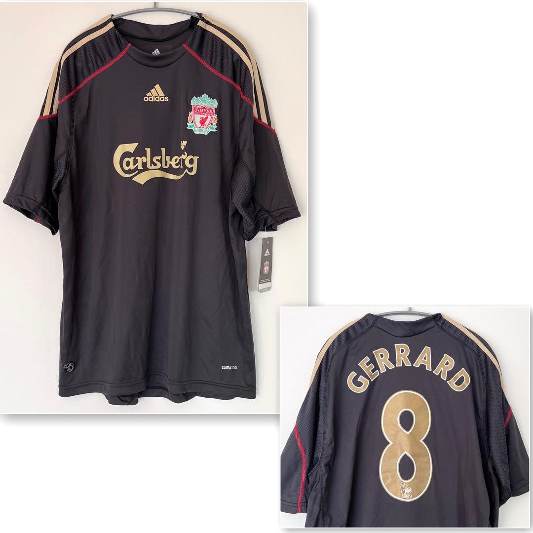 新品タグ付！09/10リヴァプールFC ユニフォーム XLジェラード8アディダス