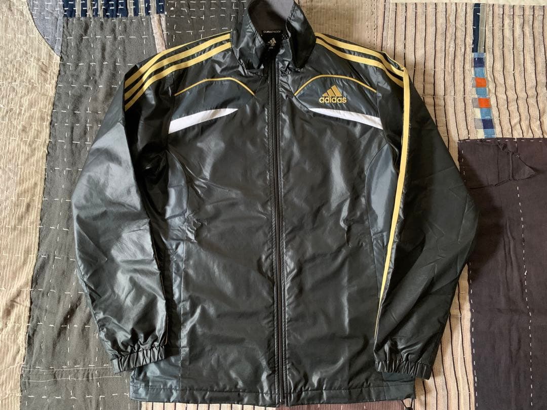 2010年製 adidas CLIMAPROOF セットアップ ジャージ 黒金