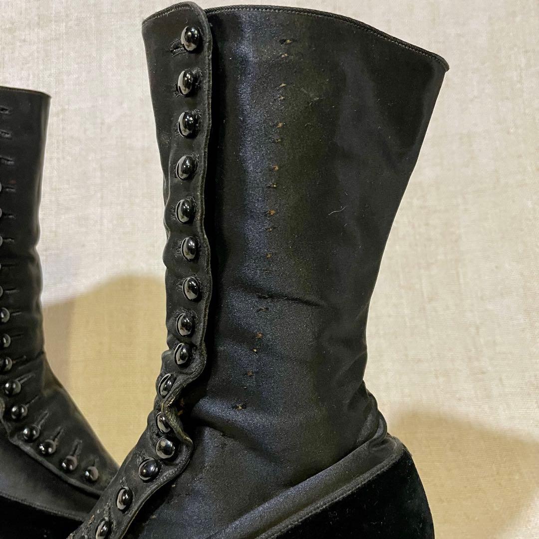 アンティーク ボタンブーツ ヴィクトリアンブーツ アメリカ フランス ビンテージ