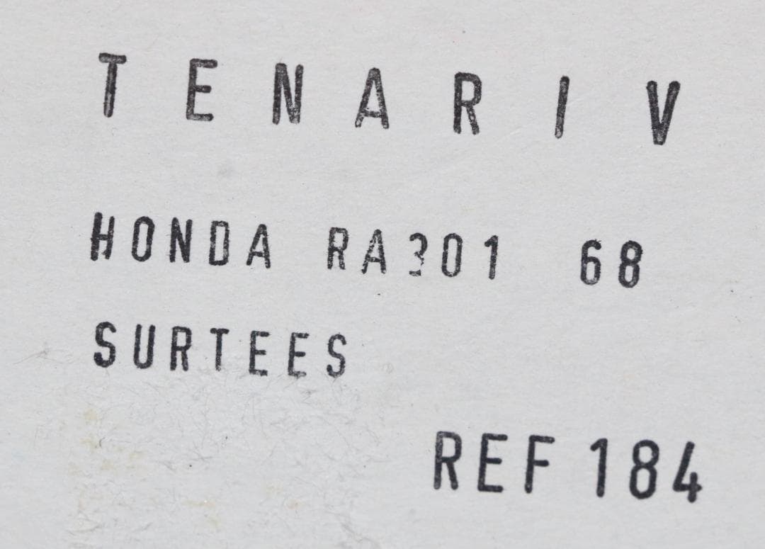 超希少テナリブ（伊）製ホンダＦ１　RA301 　レジン・メタル組立キット１／４３