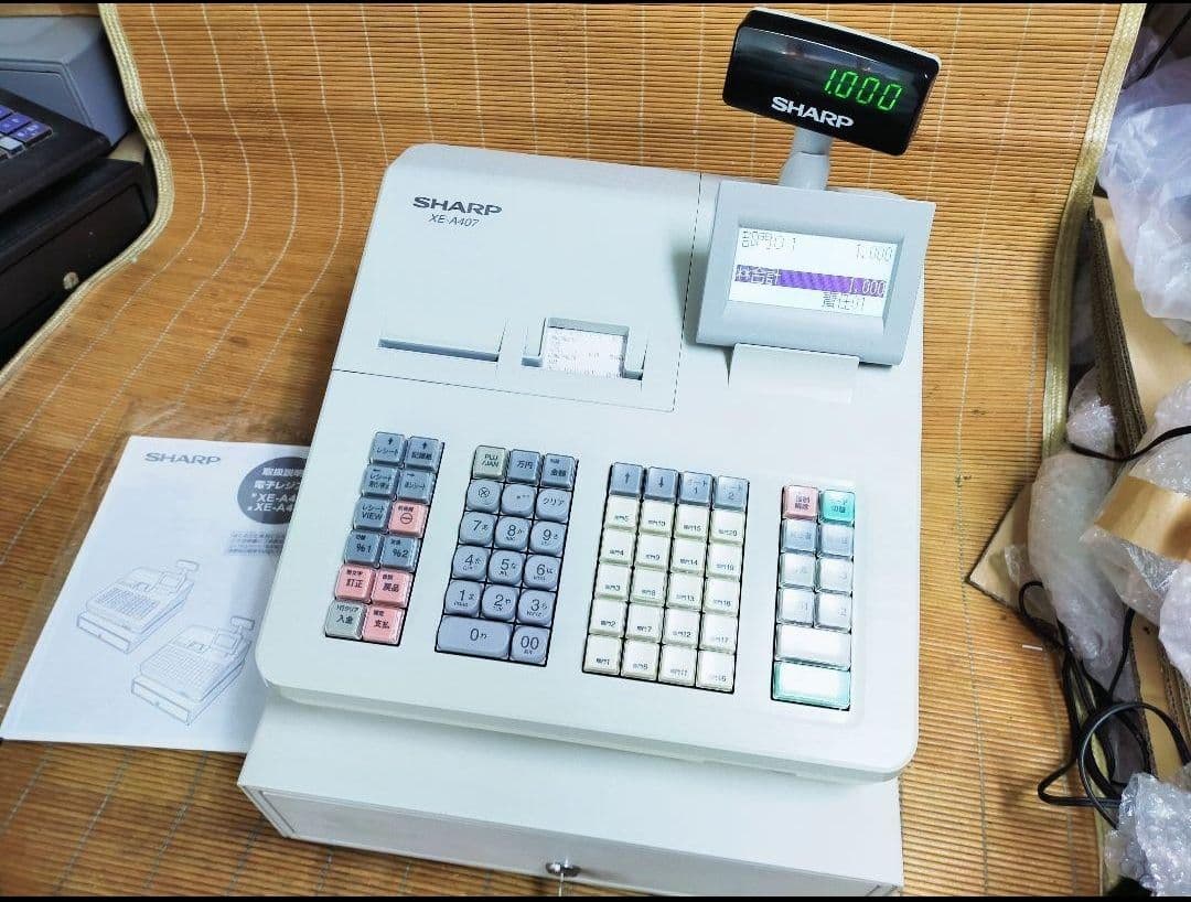 シャープレジスター　XE-A407　PC連携売上管理　上位機種　060111