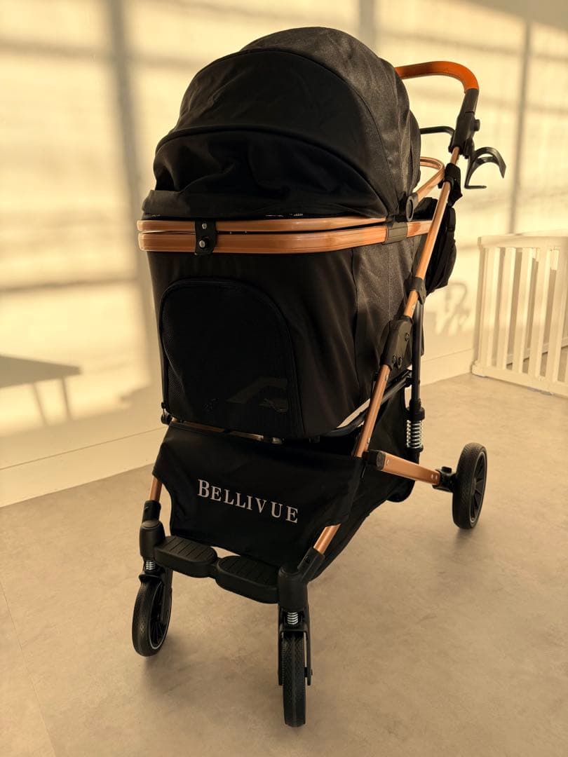 未使用 開封済み BELLIUVE ペットカート ブラック 25kgまで　分離式