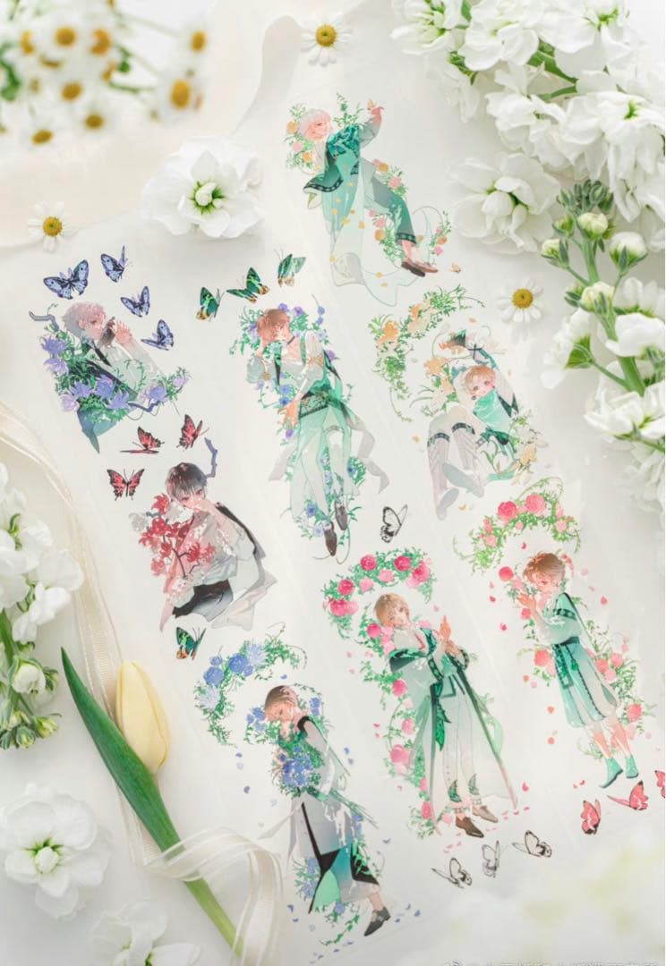 M1244.小王紙和小狐狸 神迹花园 マスキングテープ PET