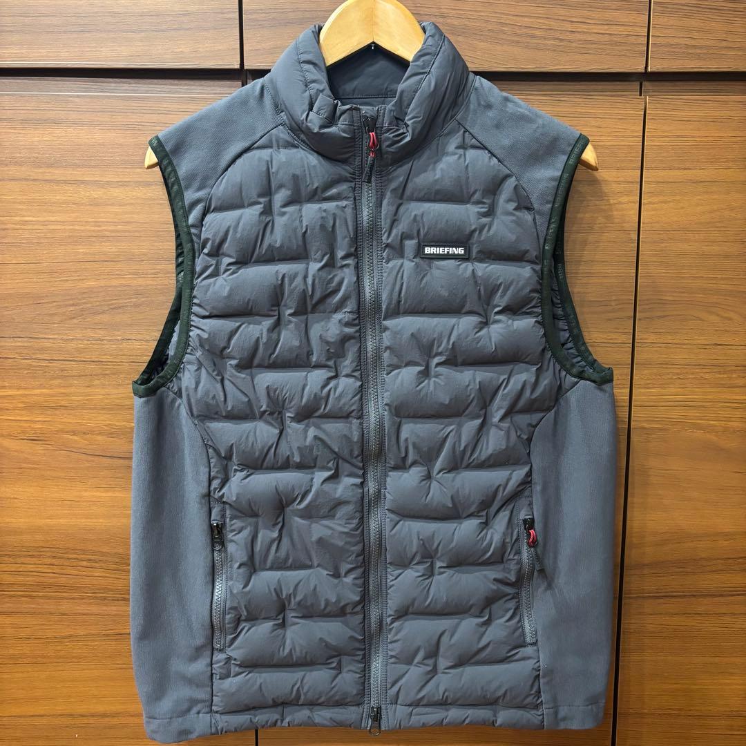 BRIEFING GOLF ダウンベスト　グレー　メンズL
