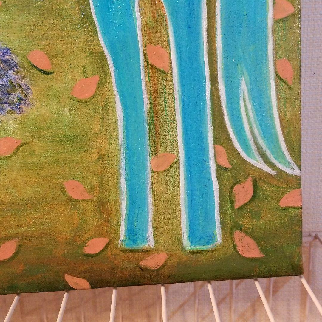油絵　専用　青く光る馬