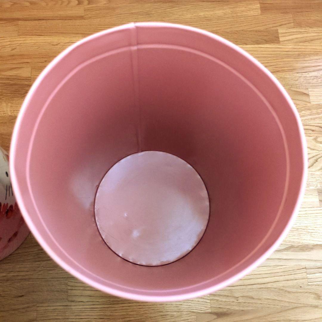 【新品】昭和レトロ　ハローキティ　キティちゃん　スチール缶　ゴミ箱