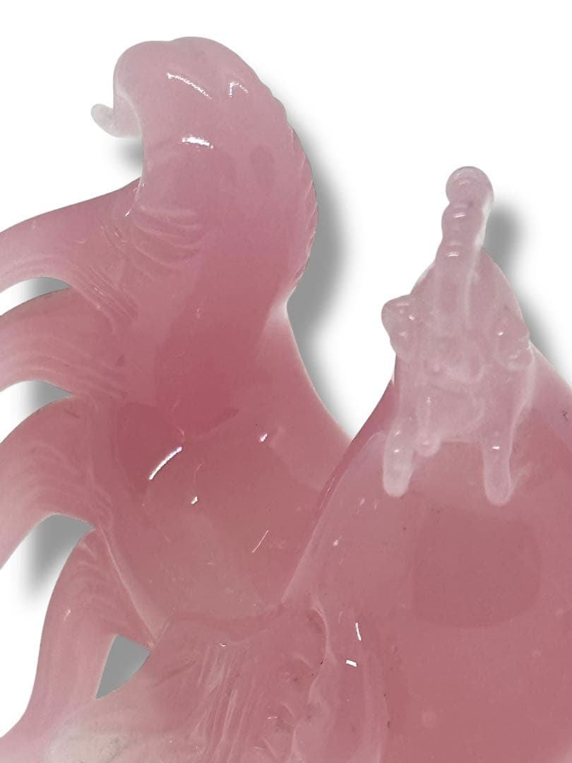 田*夫様 #ムラノガラス ピンクオパリン 鶏フィギュリン 2点セット