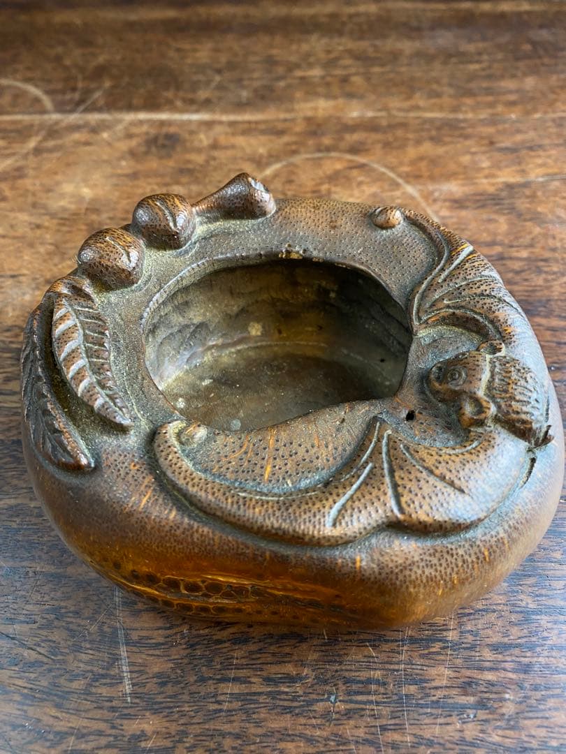 竹製灰皿　水滴　2個セット　木工　竹製品　古美術　骨董品