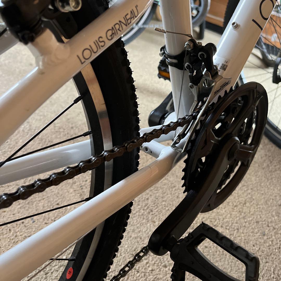直接引取価格　LOUIS GARNEAU 子供用自転車 ホワイト 前カゴ付き