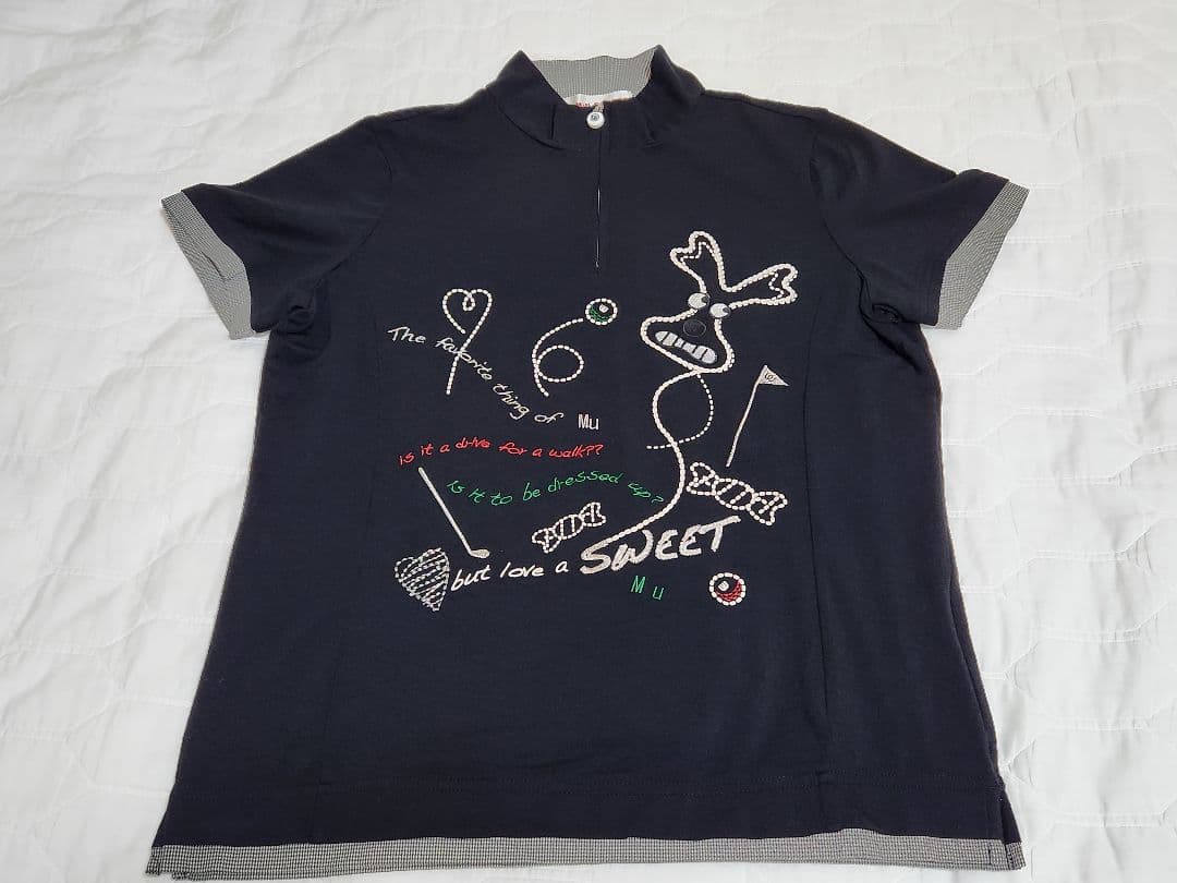 MU SPORTS 　ポロシャツ　ブラック　サイズ　40