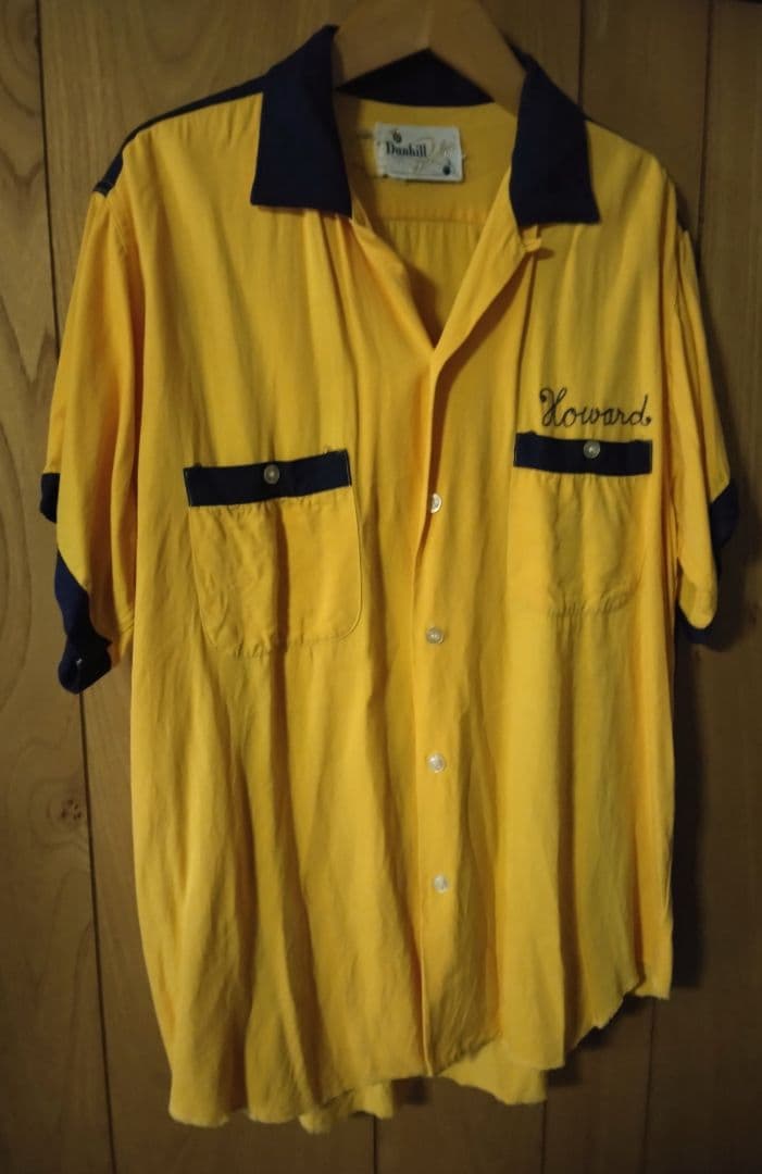 [希少50s] ボーリングシャツ Dunhill チェーンステッチ M相当