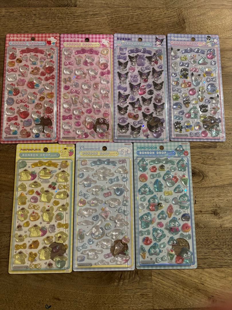 ボンボンドロップシール　サンリオ　7枚セット