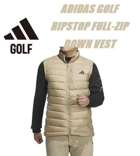 M アディダス ゴルフ リップストップ フルジップ ダウンベスト