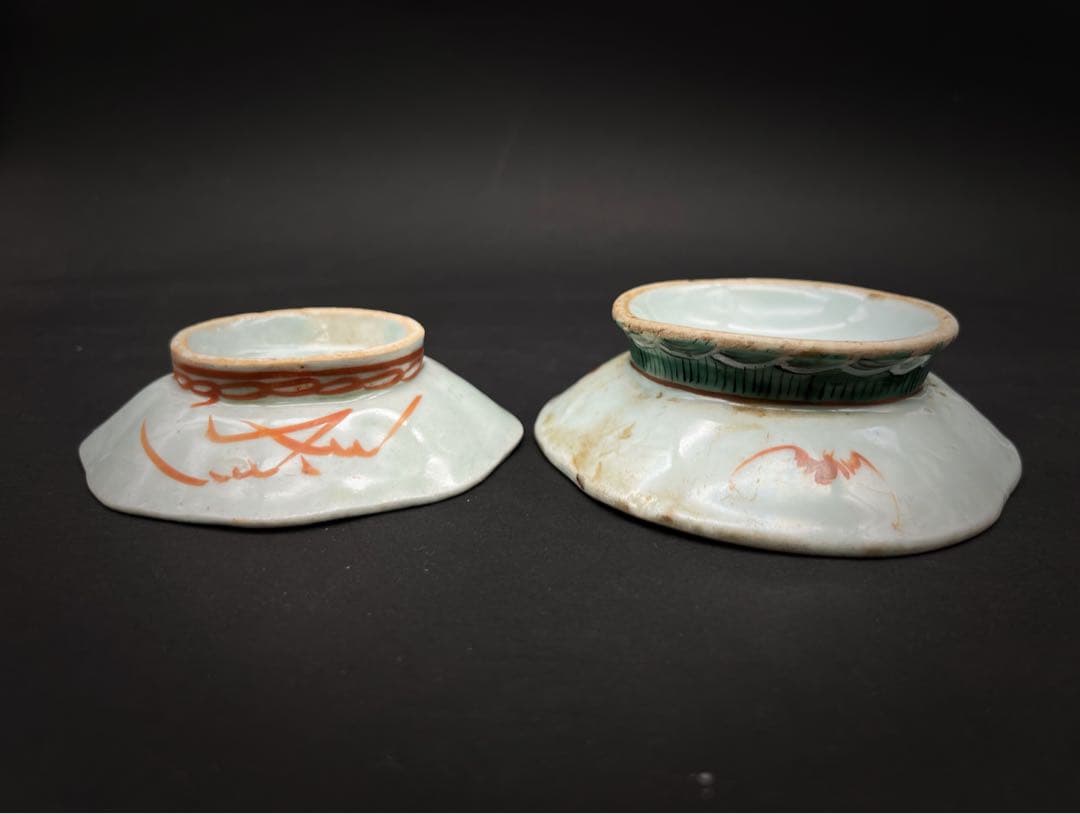 中国美術 古玩 清代高足盤2点