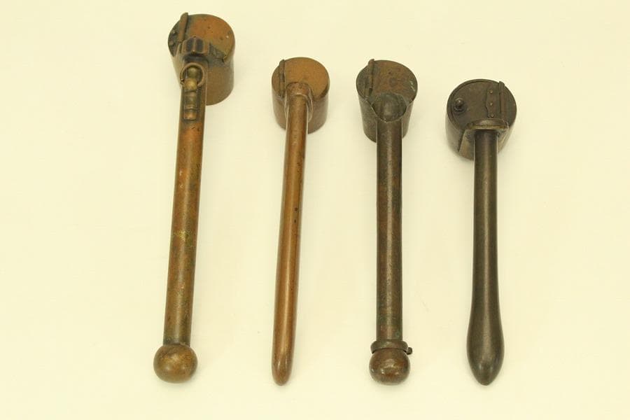 古銅 矢立 文房具 筆筒 十六個 まとめて(A564)