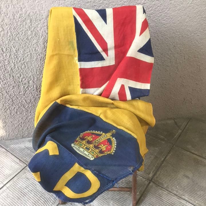 レア！20's～30’s 実物イギリスアンティーク軍関連旗フラッグ英国ミリタリー