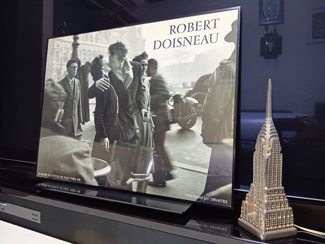 1980's　ロベール ドアノー　フランス製　パリ市庁舎前のキス　ポスター