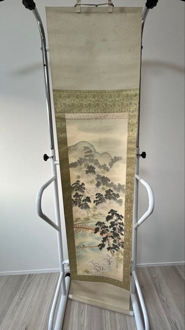 掛け軸 嵐山春三景