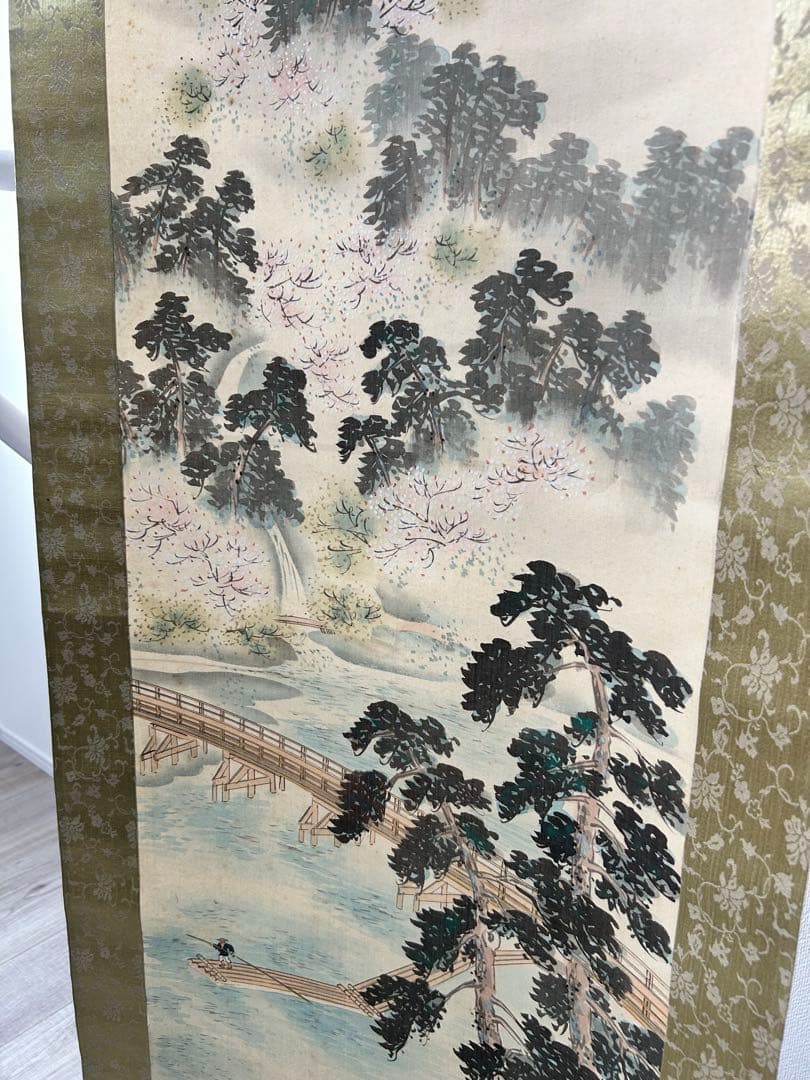 掛け軸 嵐山春三景