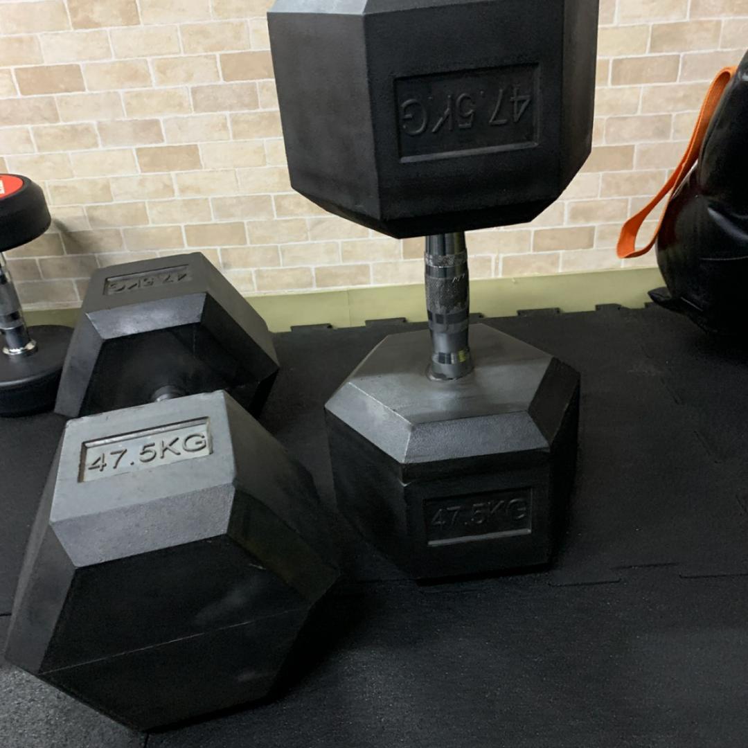 ラバー ヘックス ダンベル 47.5kg × 2個 セット