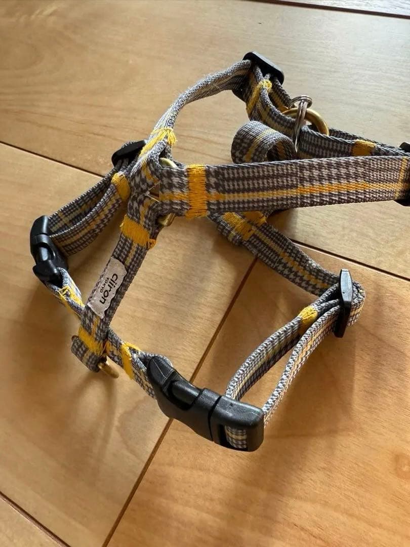 citron 犬用ハーネス グレー・チェックハーネスセット Matthew