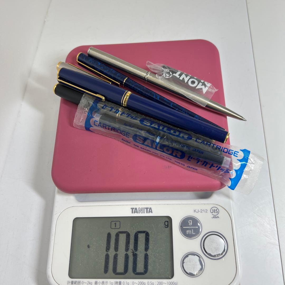 パーカー、モンブラン　万年筆、ボールペン　100g 東Y7-1023①トヒチサ