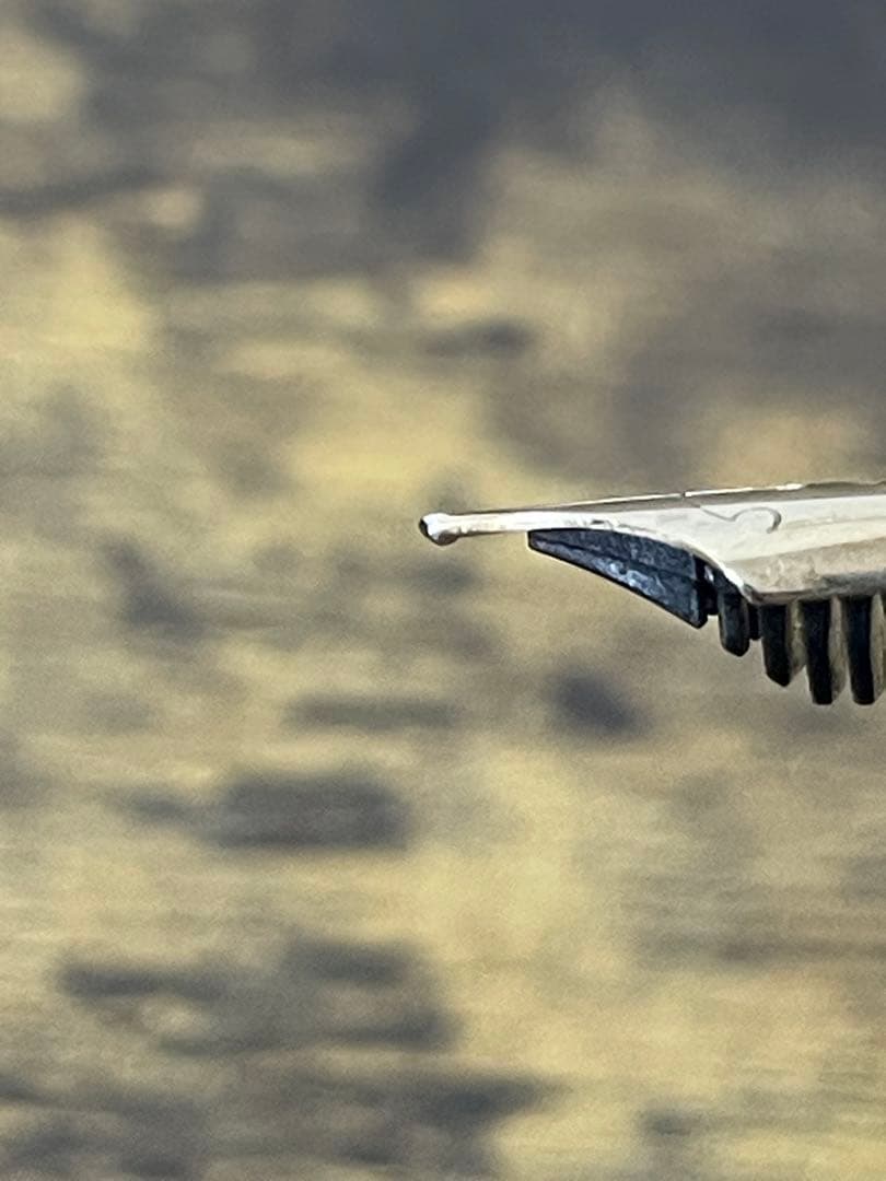 未使用　タグ付き　旧ニブ　JIS刻印　14金　ホワイトゴールド　万年筆　字幅B