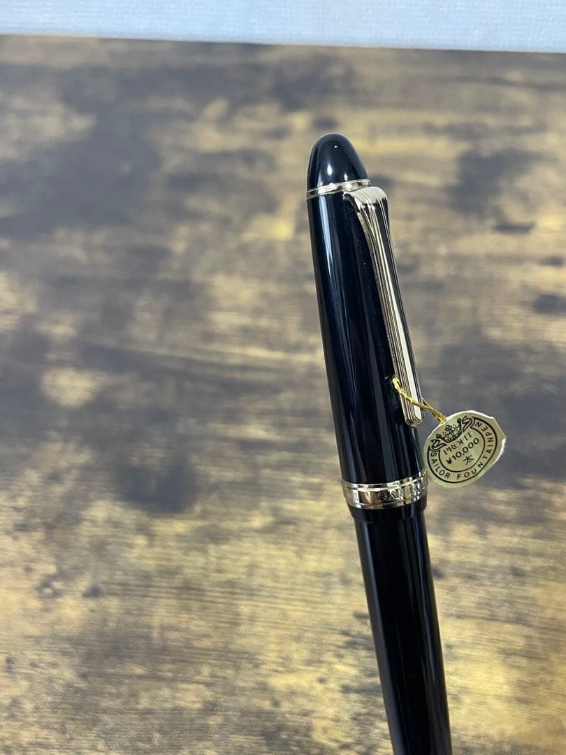 未使用　タグ付き　旧ニブ　JIS刻印　14金　ホワイトゴールド　万年筆　字幅B