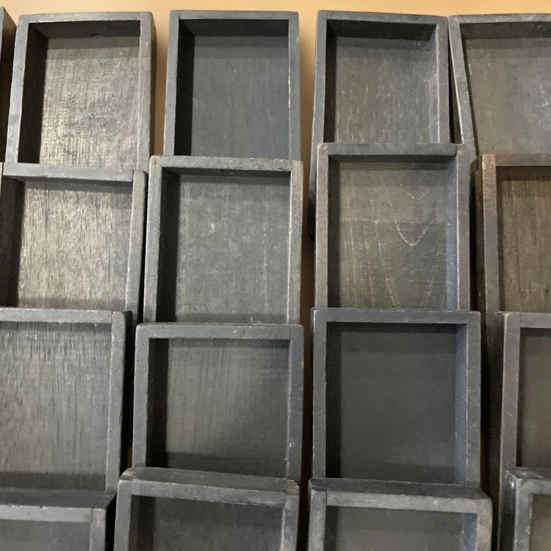 B30-1/活版印刷所で使われていた小箱（文選箱）30枚【古道具】