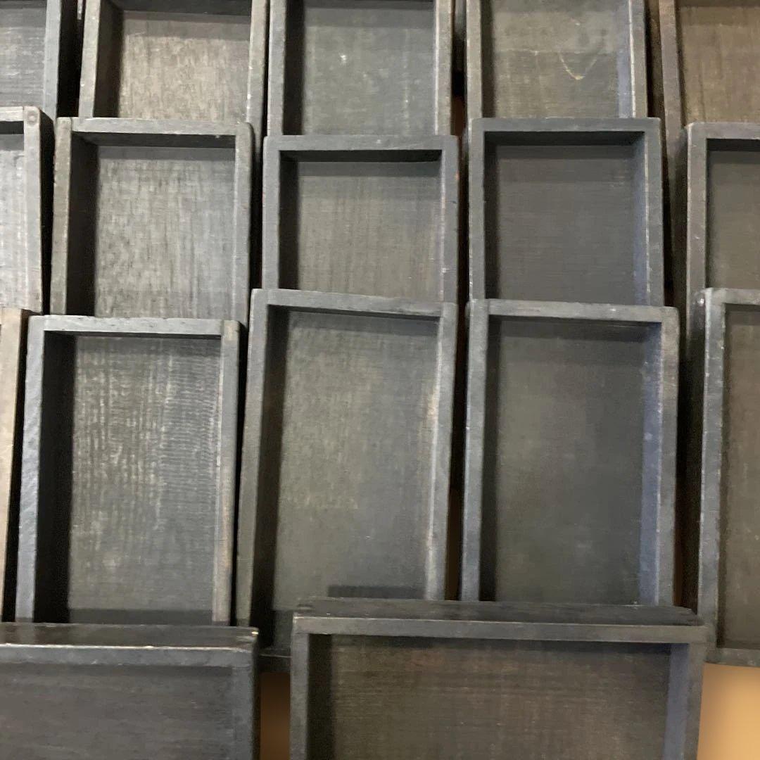 B30-1/活版印刷所で使われていた小箱（文選箱）30枚【古道具】