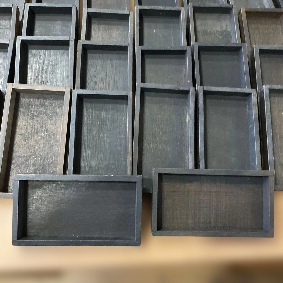 B30-1/活版印刷所で使われていた小箱（文選箱）30枚【古道具】