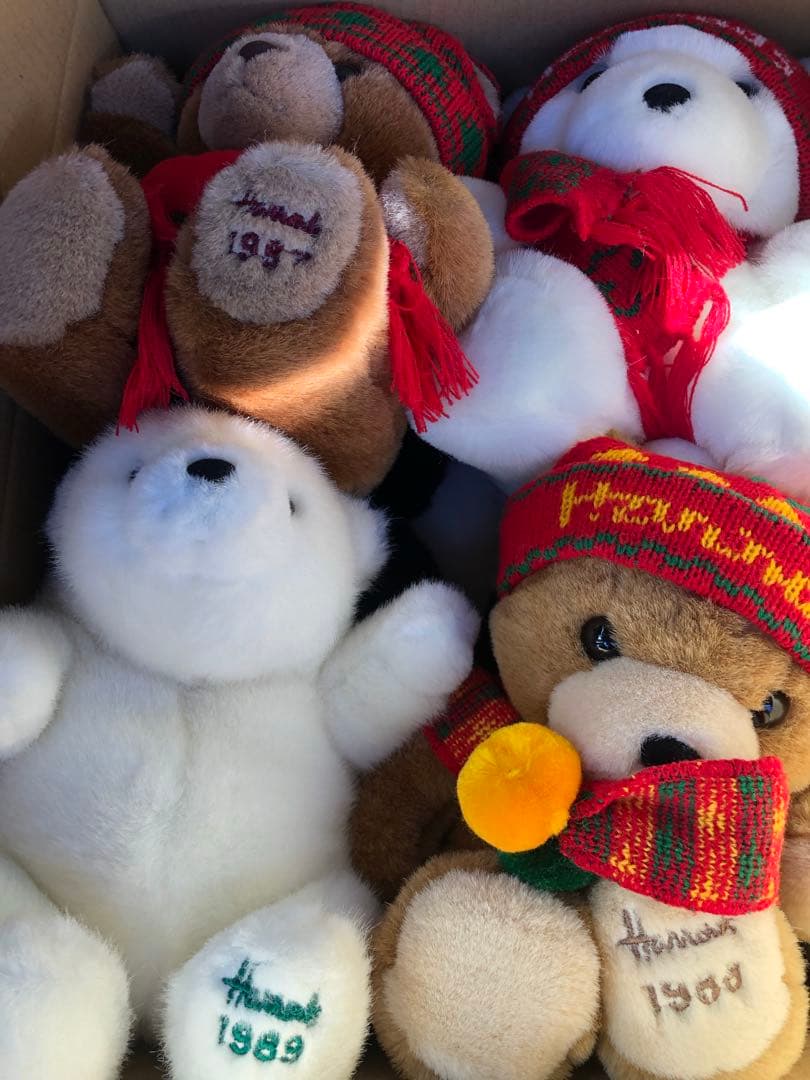 Harrods ミニチュア クリスマス テディベア ぬいぐるみ ハロッズ 15本