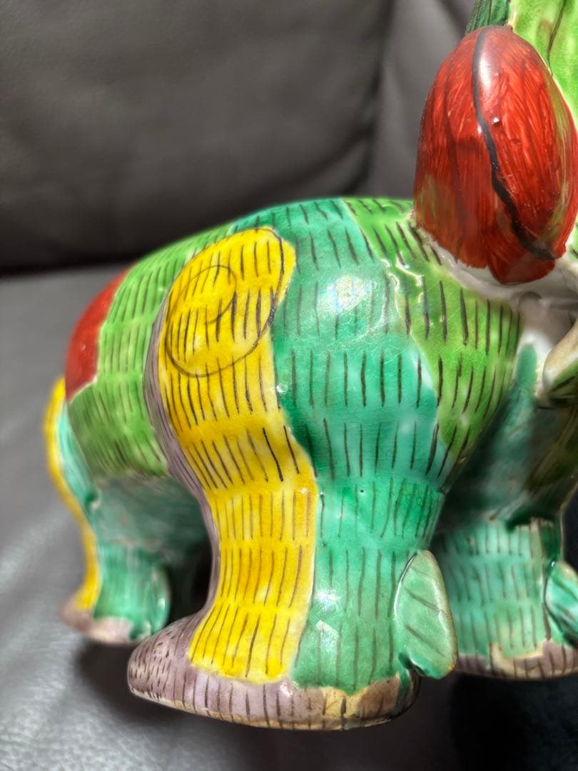 獅子　蓋付き香炉　香炉　置物