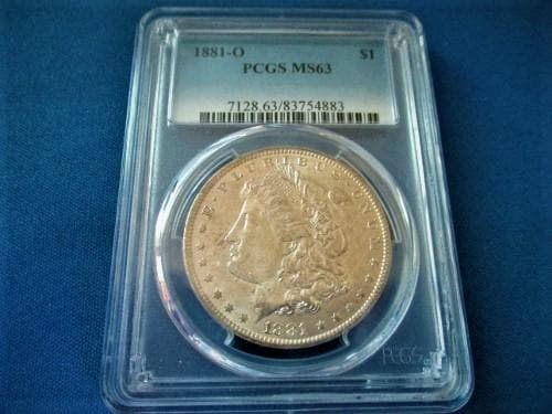 【PGCS鑑定付き】アメリカ　モルガンダラー1ドル銀貨（1881-O）本物保証