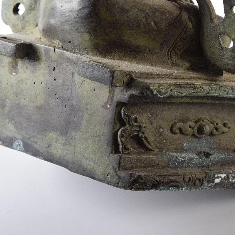 仏教美術　古銅青銅　チベット仏　仏像　置物　Ｖ　7727