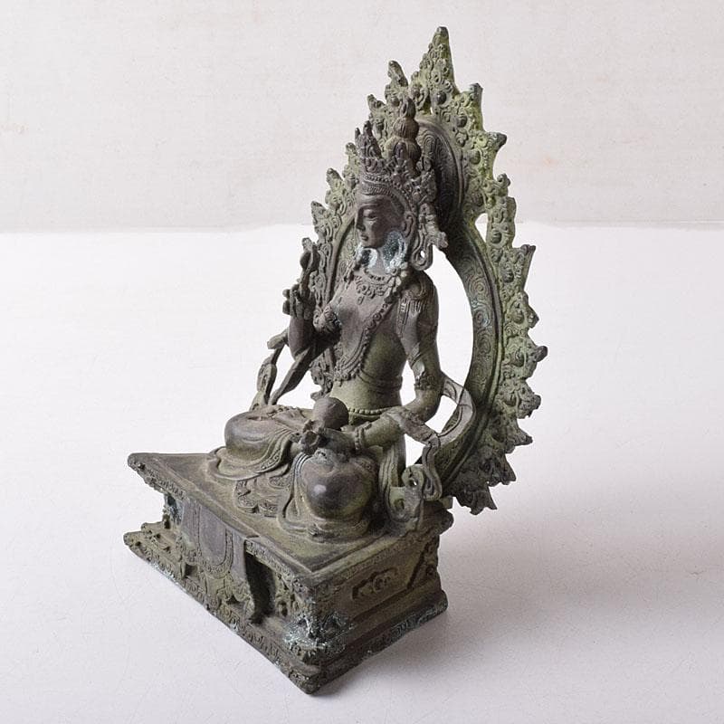 仏教美術　古銅青銅　チベット仏　仏像　置物　Ｖ　7727