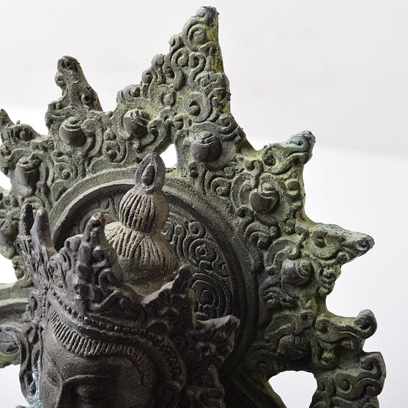 仏教美術　古銅青銅　チベット仏　仏像　置物　Ｖ　7727