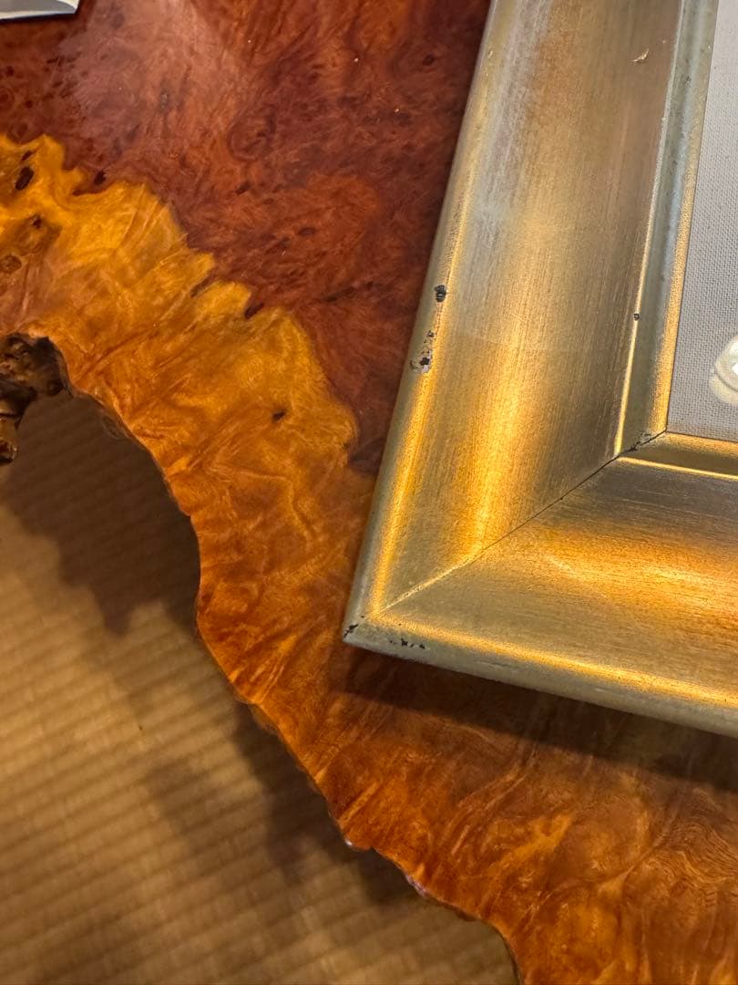 絵画　桝田隆一氏　雪林　額装付き