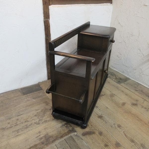 イギリス アンティーク 家具 テレフォンベンチ サイドテーブル 収納 6931d