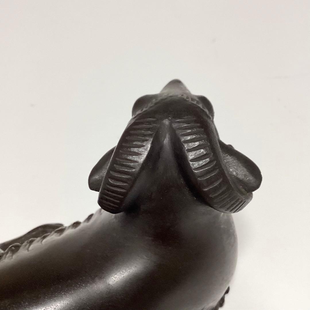 ☆人間国宝 ☆ 彫刻家 ☆ 香取正彦 ☆ 鋳銅　「羊」 置物　共箱　978g