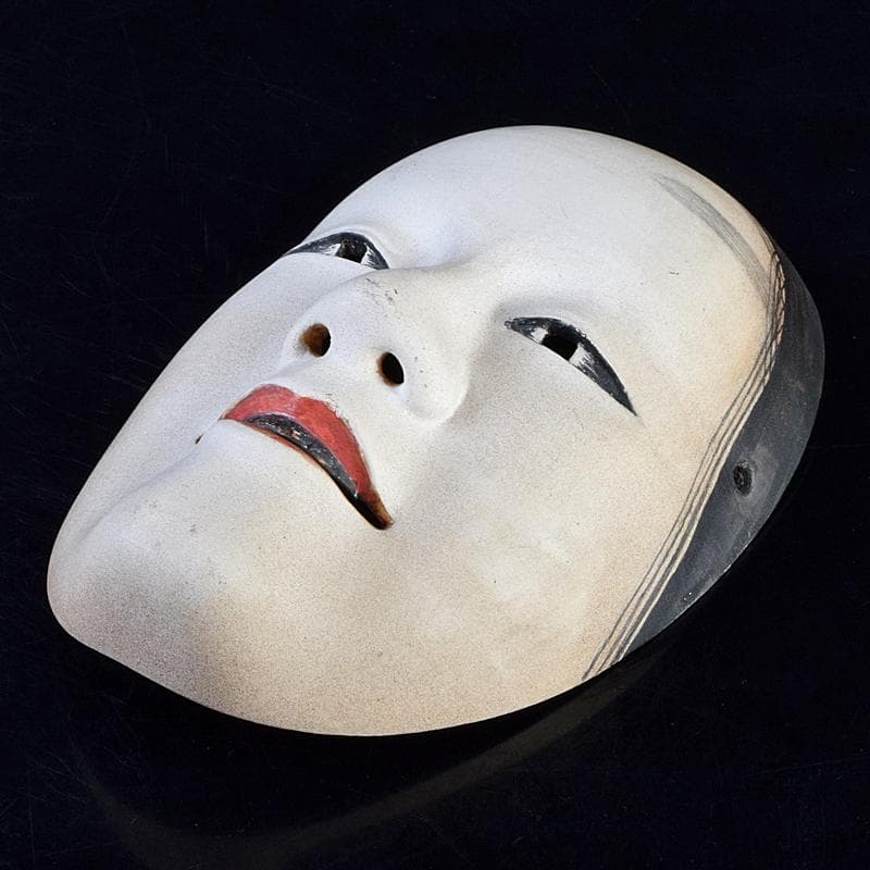 能面　能楽　雅楽　木彫　若女　在銘　V　R9512